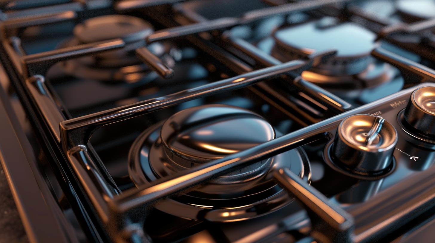 Stylish knobs for a Whirlpool stove