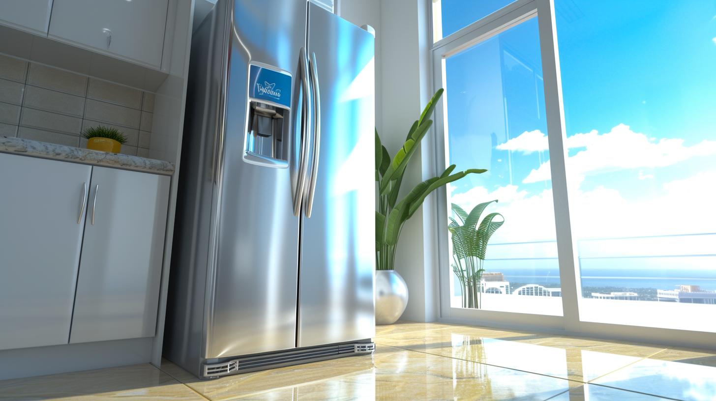 Energy-efficient side by side Whirlpool fridge for small spaces