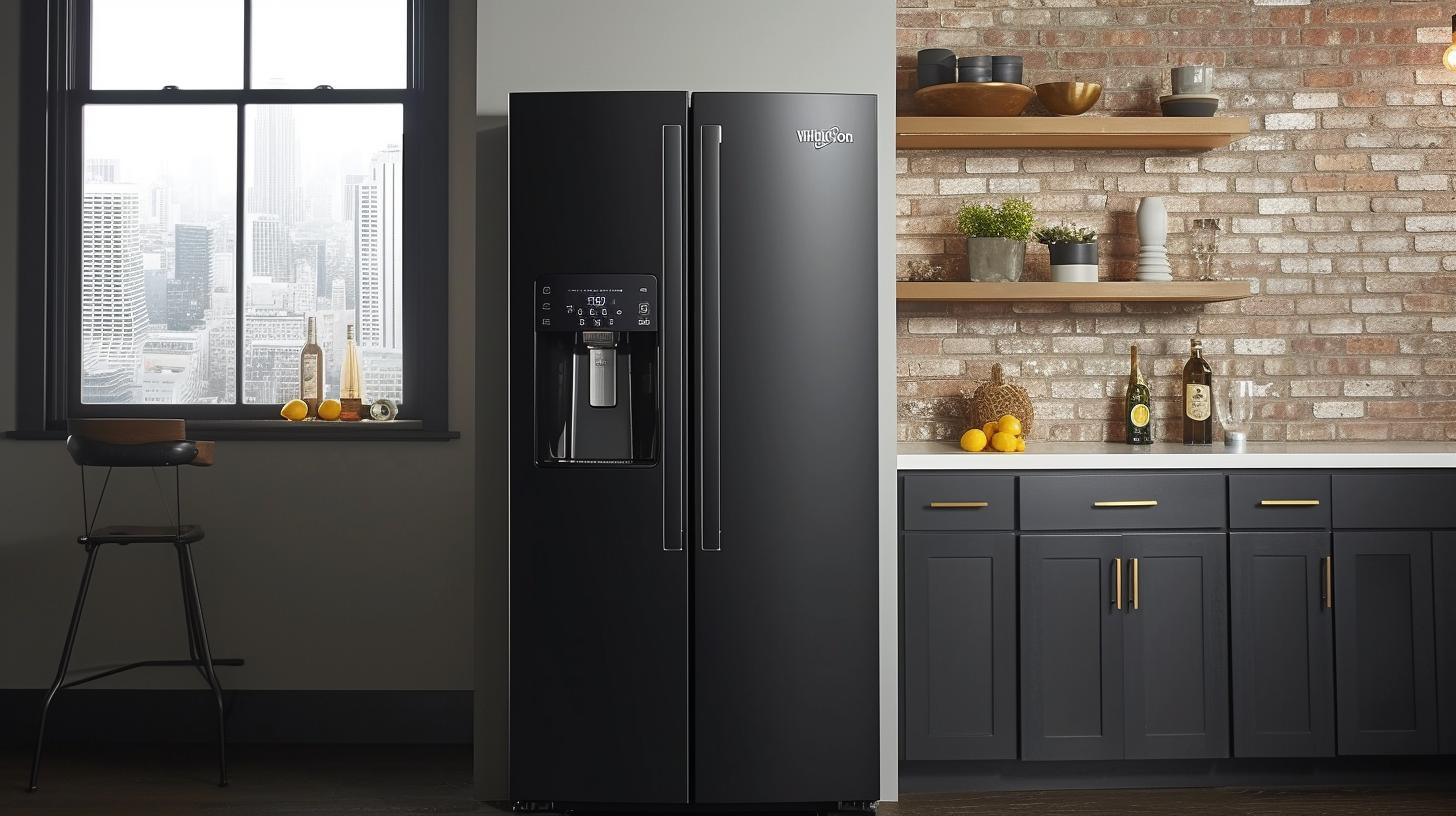 Energy-efficient Whirlpool side by side refrigerator for large families